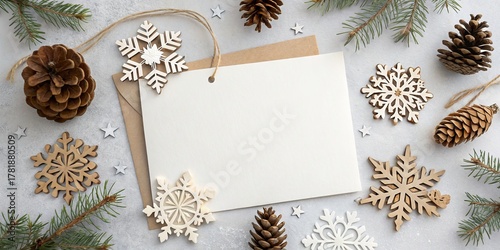 Flat Lay Christmas Card Moc...