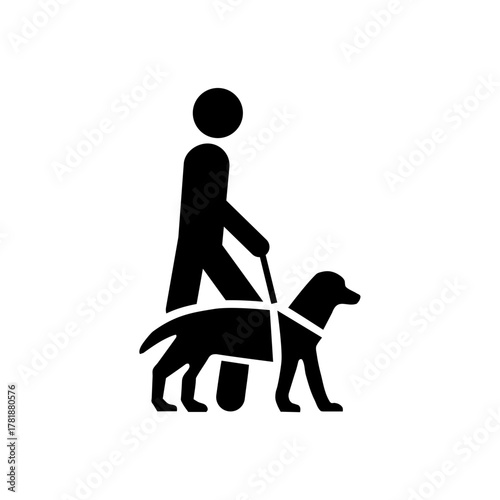 Accessibility, assistance dog vector design sign public information symbols standard ISO 7001