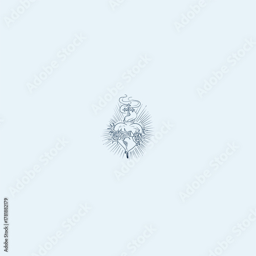 THESE HIGH QUALITY SACRED HEART JESUS VECTOR FOR USING VARIOUS TYPES OF DESIGN WORKS LIKE T-SHIRT, LOGO, TATTOO AND HOME WALL DESIGN