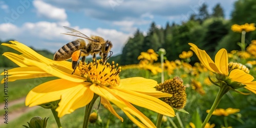 Honeybee on Yellow Flower M...