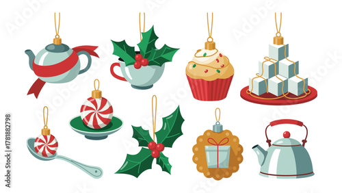 Festive Ornaments and Holiday Cheer: A collection of charming ornaments, each a symbol of the holiday spirit, ready to bring joy and sparkle to any festive celebration.