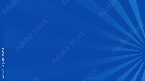 blue comic-style background with radial burst lines and halftone patterns. Futuristic Technology Concept