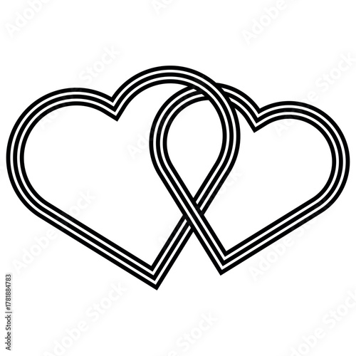 Interlocking Concentric Hea...