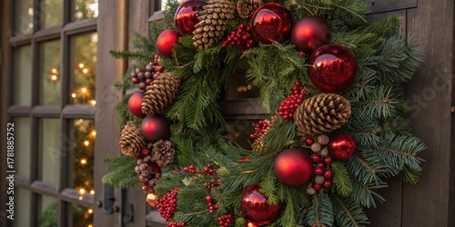 Rustic Christmas Wreath Pin...