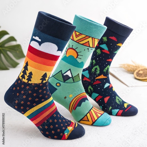 Three Pairs of Nature-Theme...