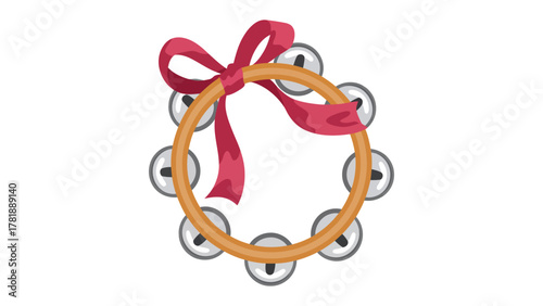 Tambourine with Ribbon: A musical tambourine, adorned with a delicate ribbon, radiates an aura of rhythmic joy and artistic expression, perfect for adding a touch of melody to any creative project.