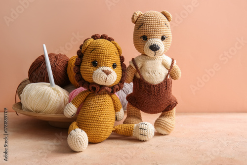 Knitted toys with yarn and ...