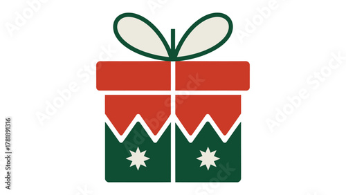Holiday Gift Box: A festive illustration of a gift box, wrapped with a ribbon and ready for the holiday season. The design is simple, yet evocative of joy and celebration.