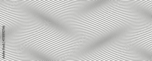 Futuristic smooth twist of dots with a ripple grid of atoms illustration design