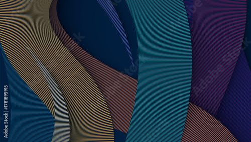 Abstract colorful background with wavy lines elegant illustration