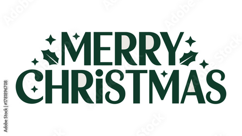Festive Tidings: The vibrant message, Merry Christmas, is beautifully presented, a perfect emblem for holiday celebrations.