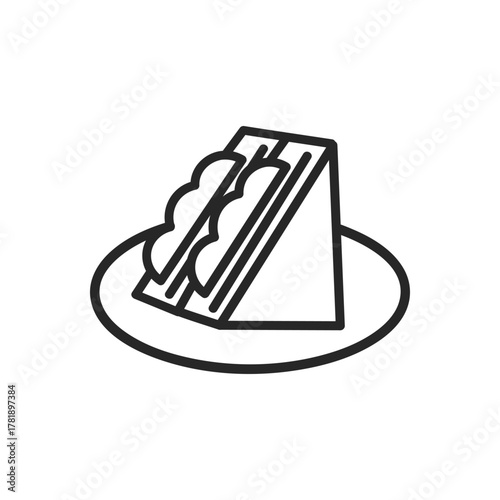 シンプルなサンドイッチのアイコン