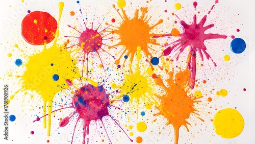 Abstract Color Splash Art – Vibrant Paint Explosion