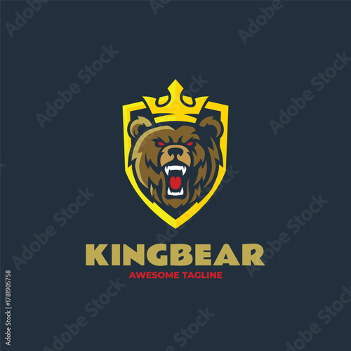 E sport King Bear Logo Design