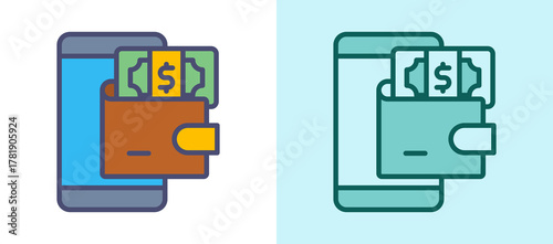 Ewallet whitegreen icon