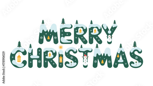 Festive Christmas Greetings: Celebrate the joyous occasion with a cheerful Christmas message, beautifully designed with winter-themed elements.