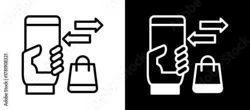 Pay Button whiteblack icon