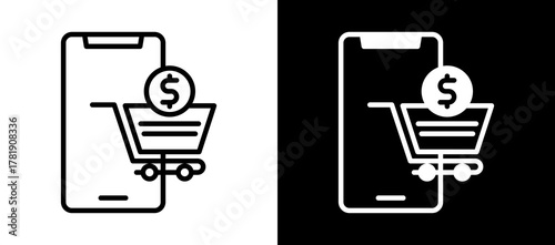 E-Money whiteblack icon