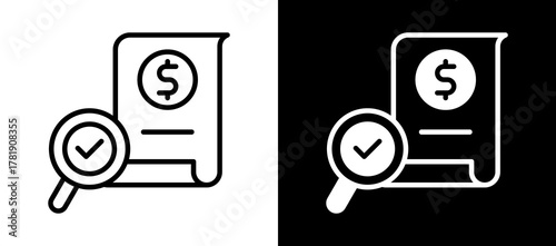 Payment Verification whiteblack icon