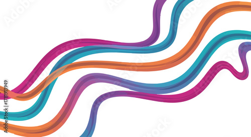  Futuristic Cosmic Ribbon Background Design.eps