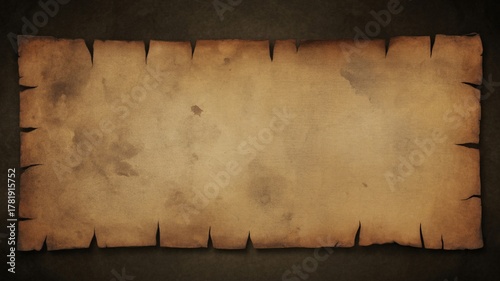 Vintage Parchment Paper Scroll with Rough Edges Aged Texture Background for Medieval Historical Designs