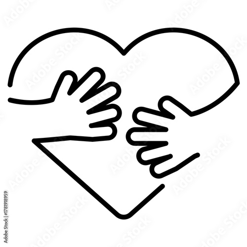 Self Worth line Icon