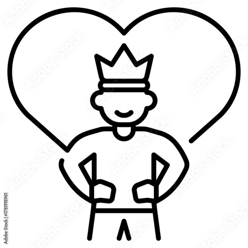 Self Respect line Icon