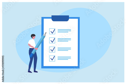 Checklist is done Things to do target vector illustration