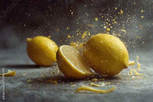 Exploding lemon zest
