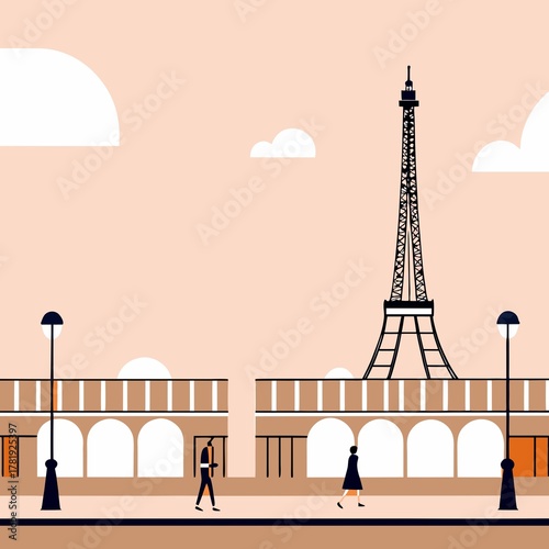 Wallpaper Mural eiffel tower in paris city Torontodigital.ca