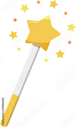 星のステッキのアイコン　魔法の杖
