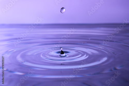 Water drop impact creating ...