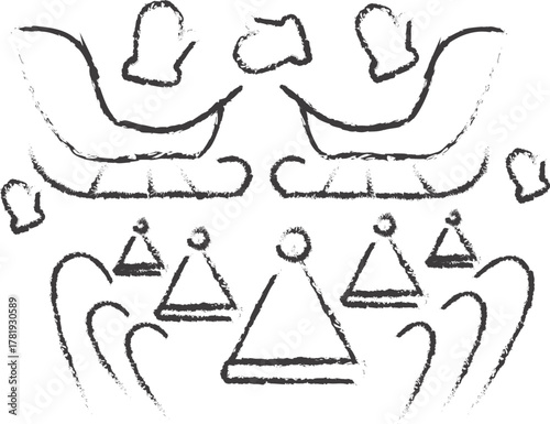 Abstract Primitive Geometric Symbol Art