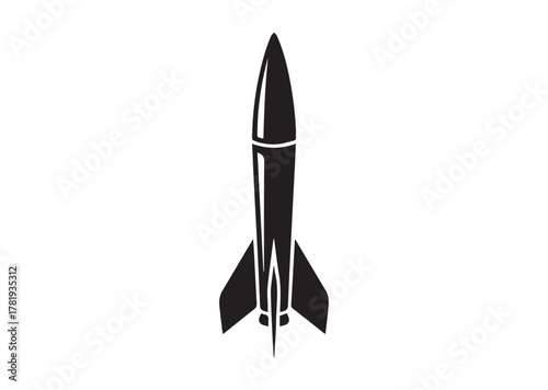Tomahawk air rocket icon,Tomahawk air rocket solid vector