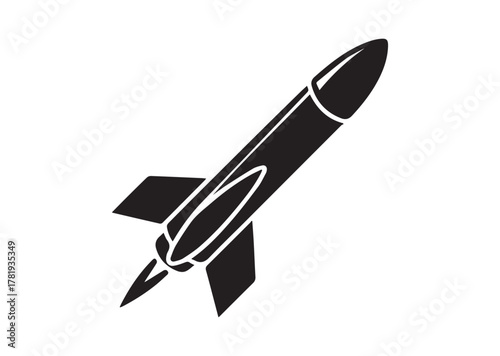 Tomahawk air rocket icon,Tomahawk air rocket solid vector