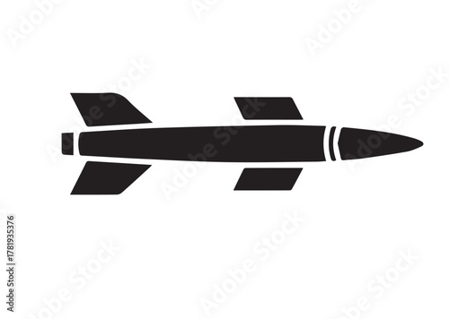 Tomahawk air rocket icon,Tomahawk air rocket solid vector