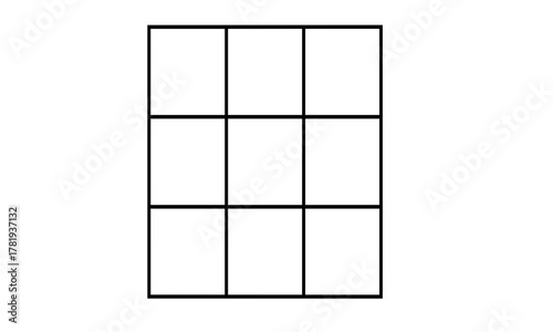 Black 3x3 Portrait Grid Layout