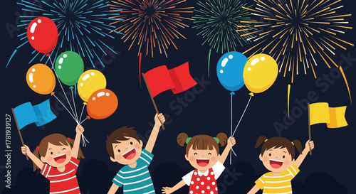 Cartoon woman in warrior pose on yoga mat in bright room.