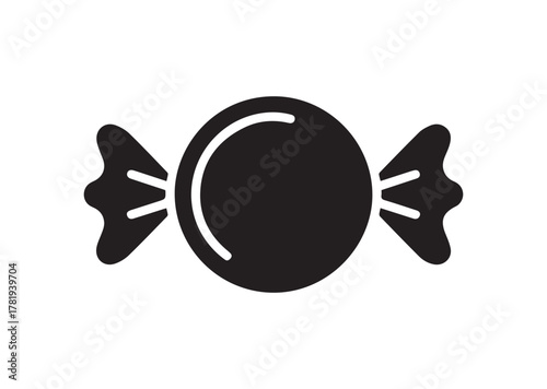 Round candy icon, Round candy solid vector