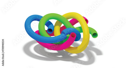Colorful Abstract Knot Sculpture A Playful Intertwining