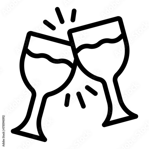 wine glass icon vector