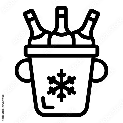 ice bucket icon vector
