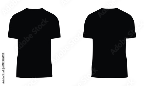 Blank Black T Shirt Mockup Template Front