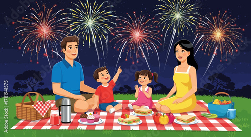 Cartoon woman in warrior pose on yoga mat in bright room.