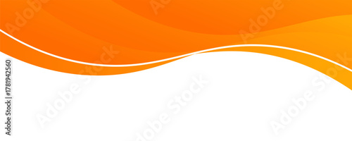Vector orange line background curve element with white space for text and message design, overlapping layers, Design