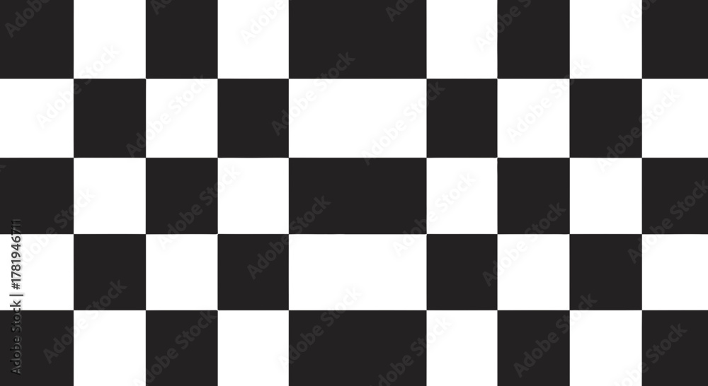 Fototapeta premium Classic black and white checkered pattern for racing or games