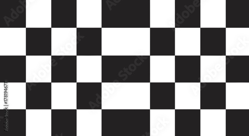 Classic black and white checkered pattern for racing or games