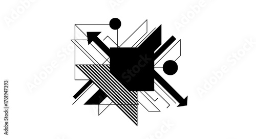 Geometric abstract composition