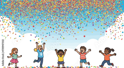 Cartoon woman in warrior pose on yoga mat in bright room.