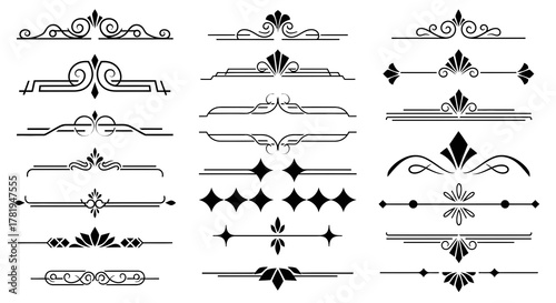 Collection of decorative typographic elements and dividers